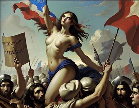 Liberty Leading the People: AI Interpretation