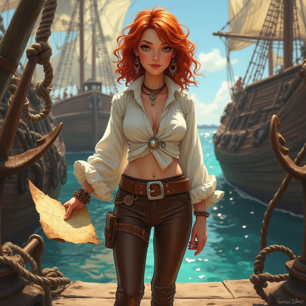 Pirate-Inspired Beguiler Girl with Whimsical Touches