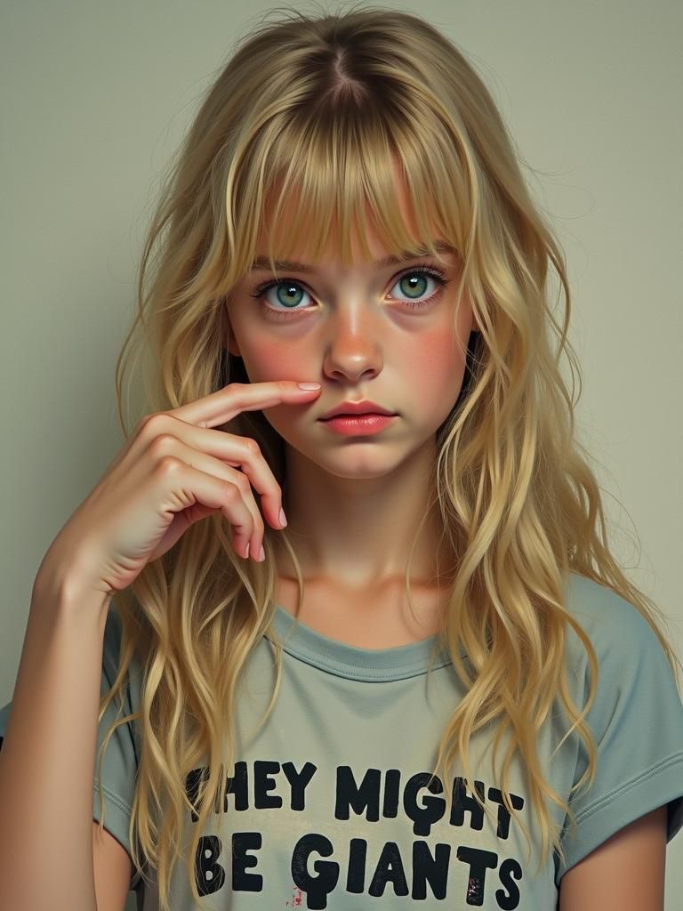 Portrait of Determined Teenager with Piercing Eyes