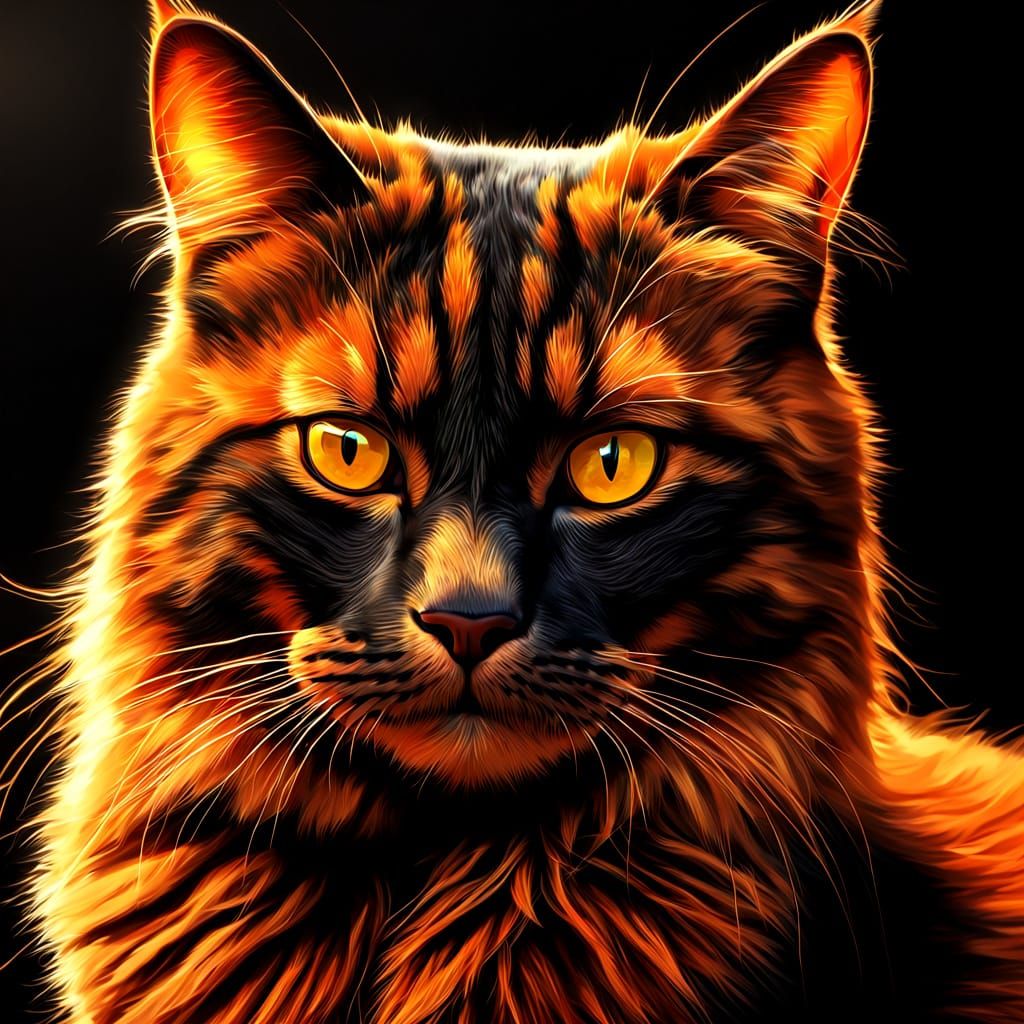 cross between an orange cat and a tuxedo cat