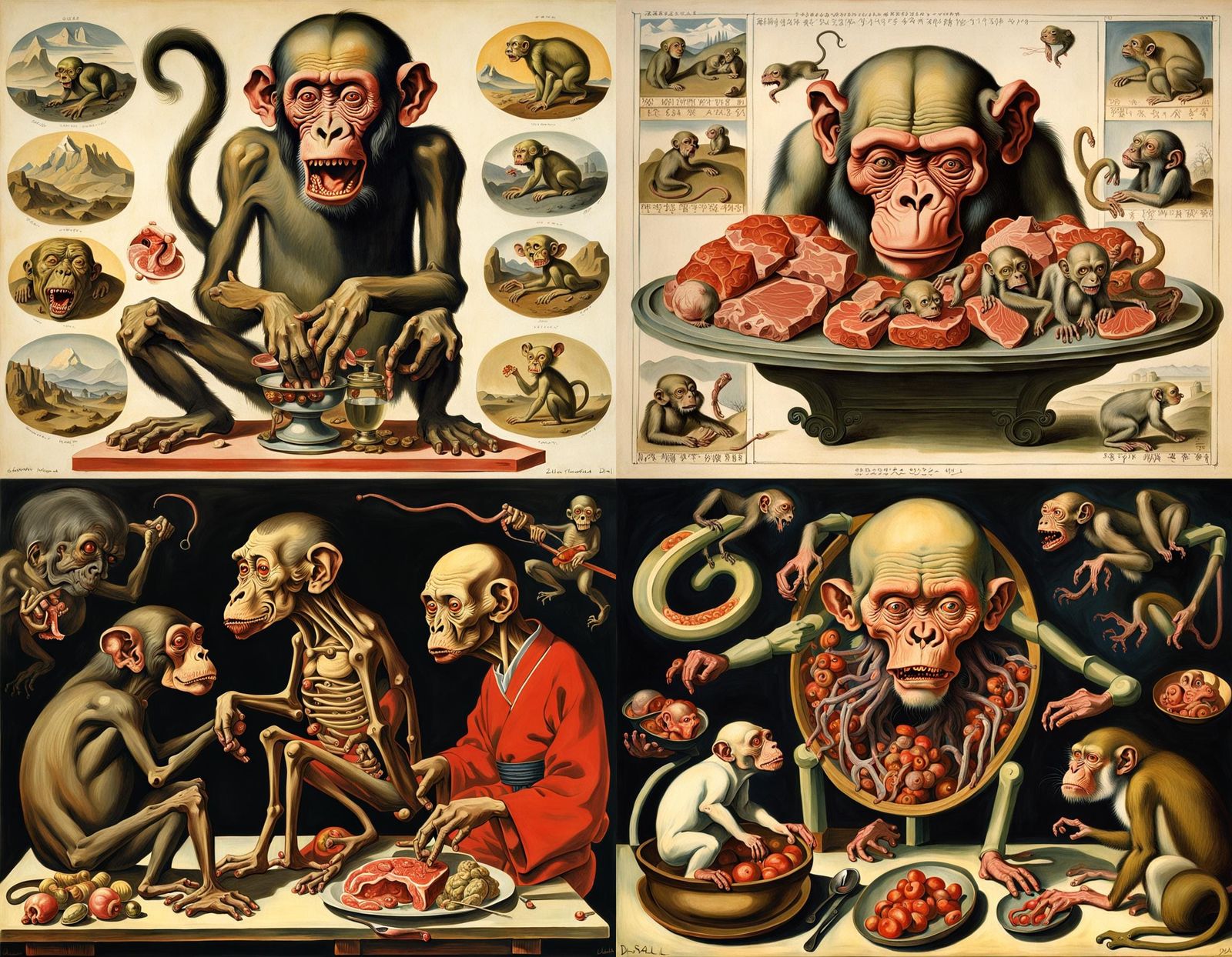 Monstrous Hybrid Creature Inspired by Surrealism