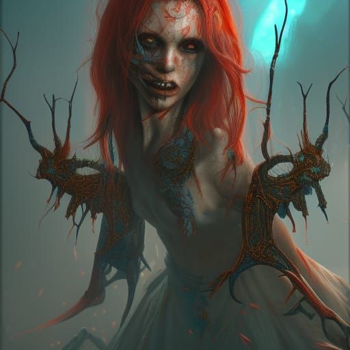 Intricate Horror Princess Fantasy Concept Art