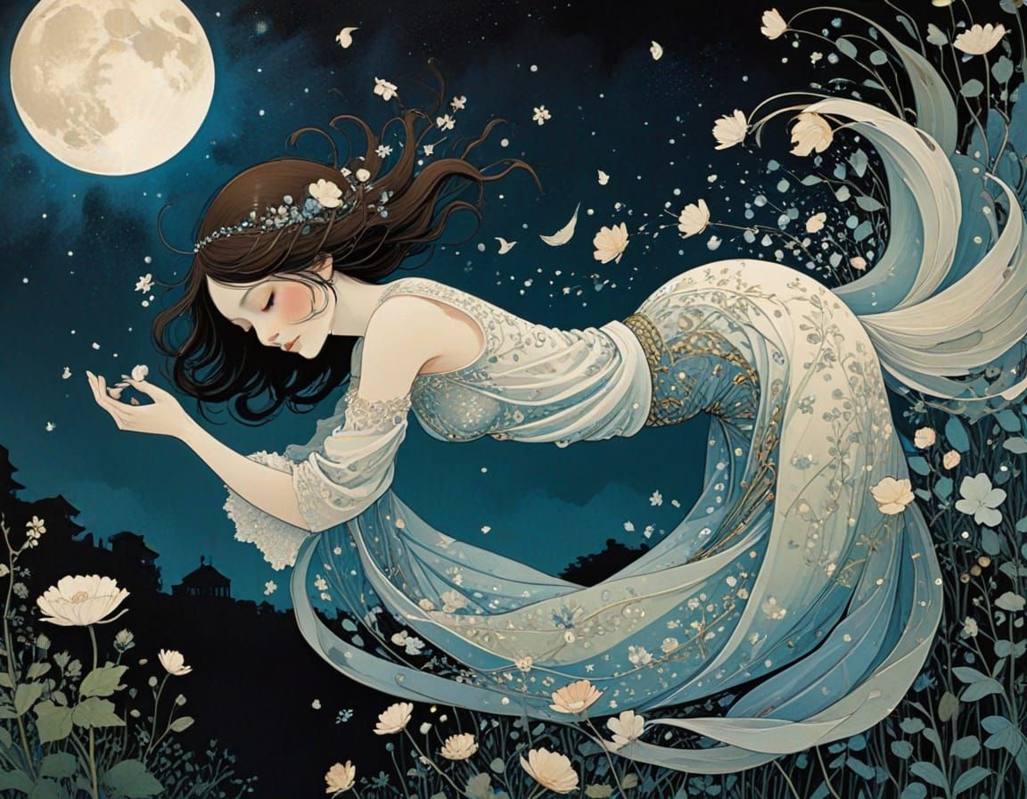 Dreamlike Artwork in Whimsical Style