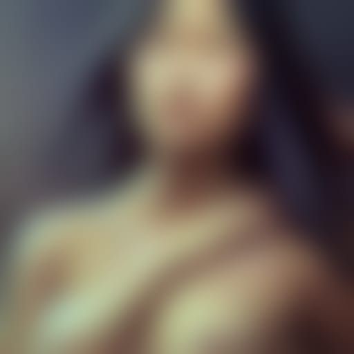 Joyful Asian Woman Portrait in Hyperdetailed Style