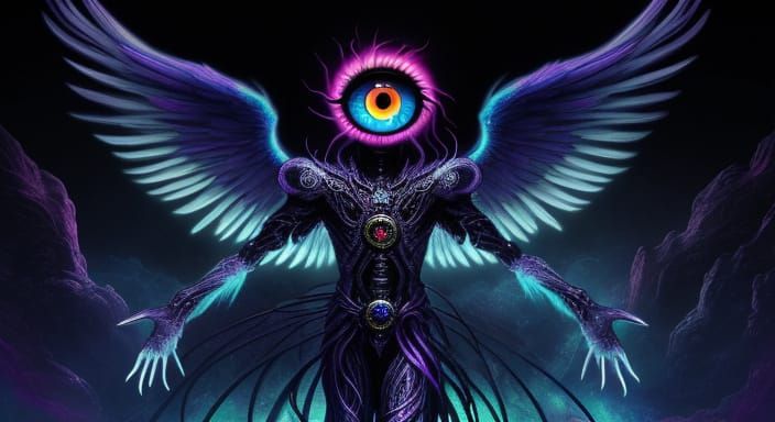 Surreal Cosmic Angel Reveals Dark Mysteries