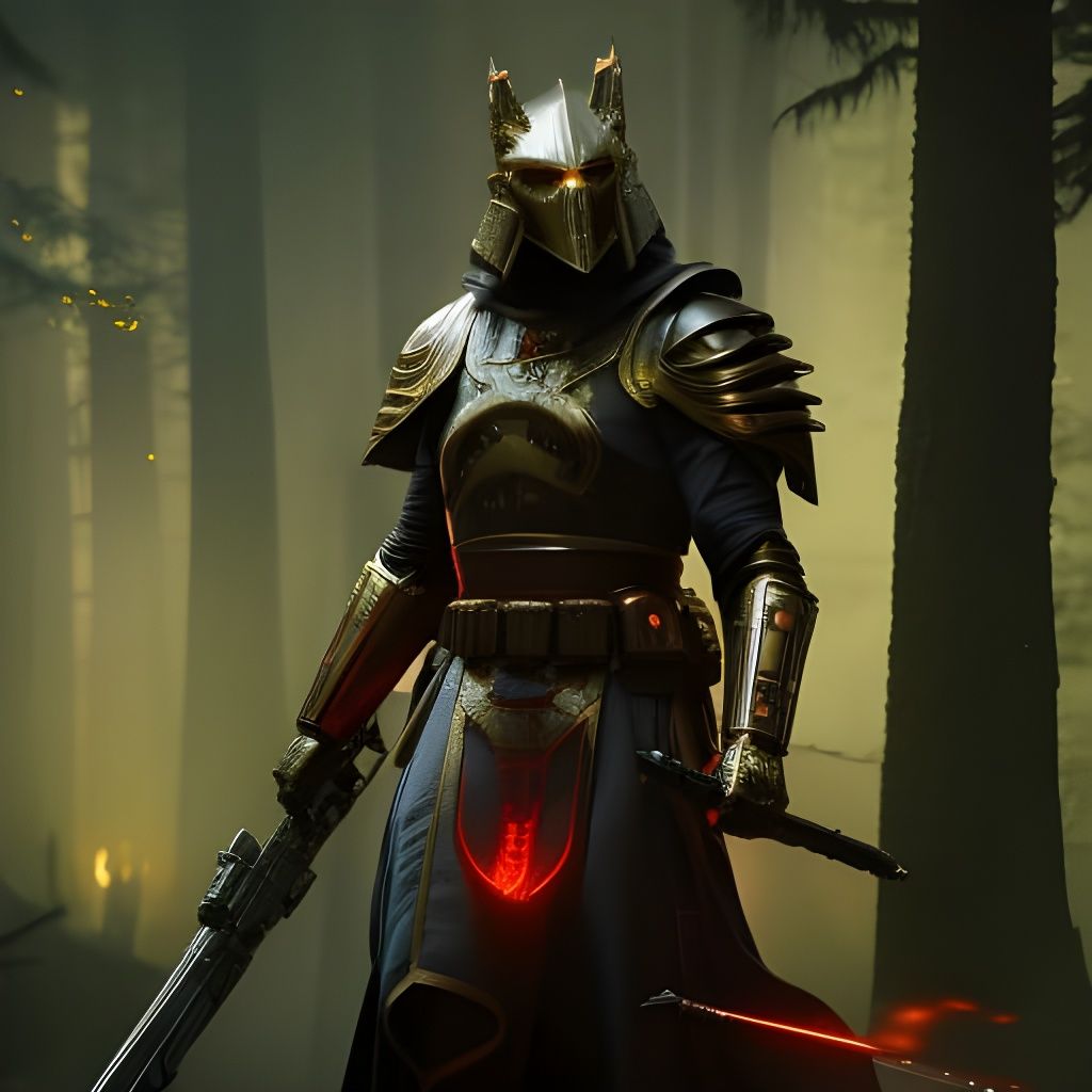 Anthropomorphic Star Wars Clone Trooper in Futuristic Scene