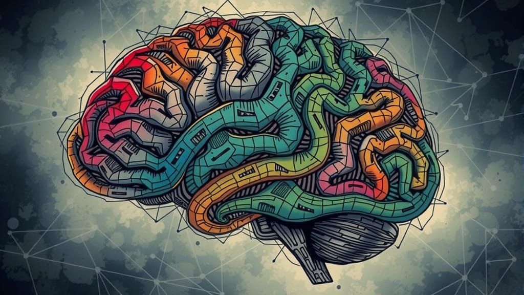 Digital Brain Simulation in Watercolor