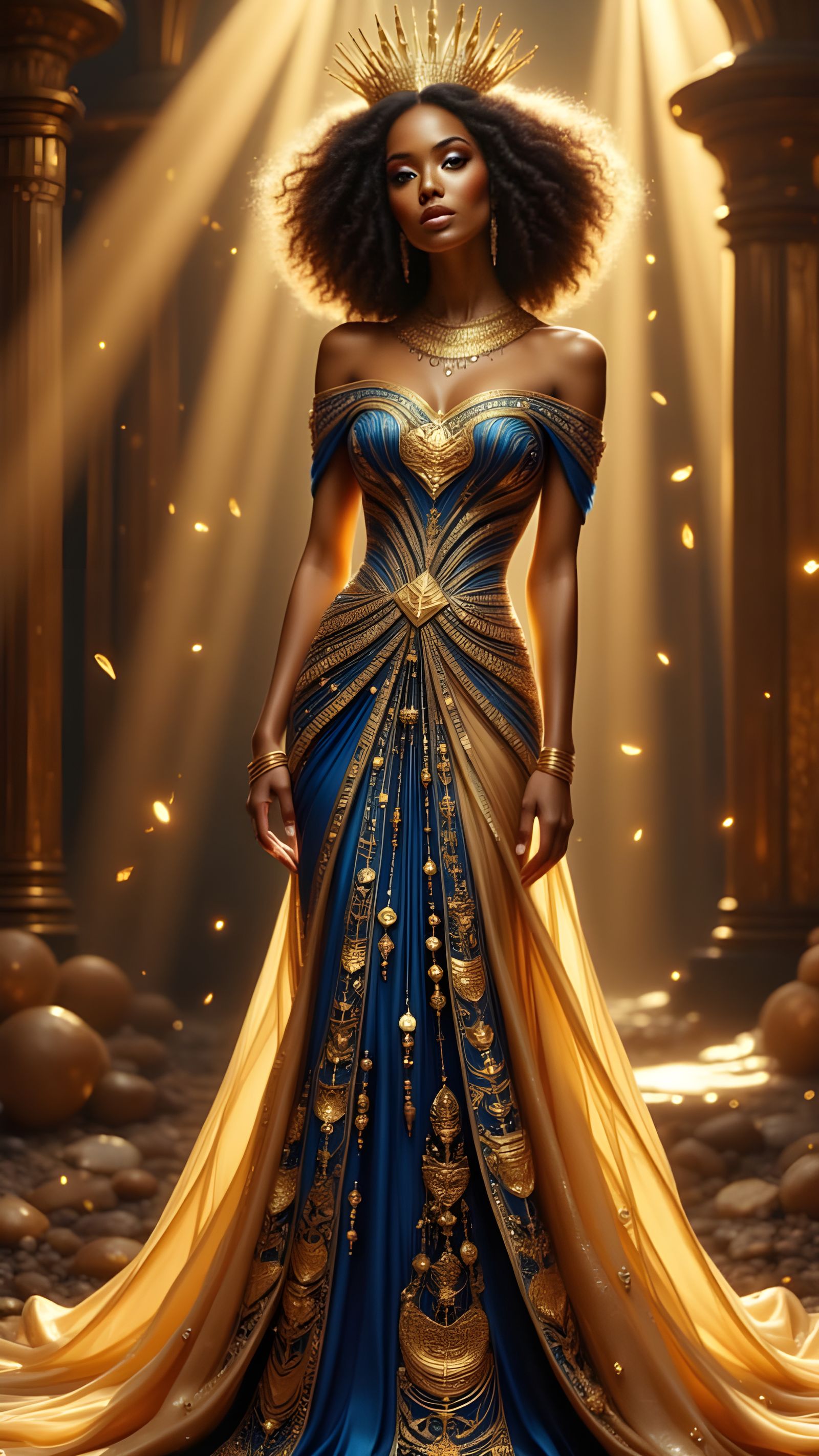 Elaborate Egyptian Inspired Gowns for Wearable Fashion