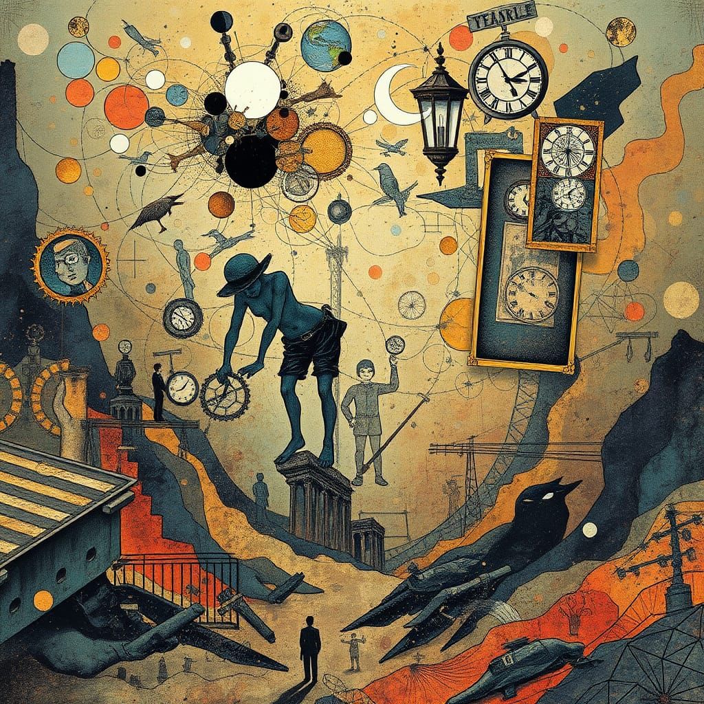 Surreal Dreamscape Exploring Truth and Lies, Alcohol Ink Sty...