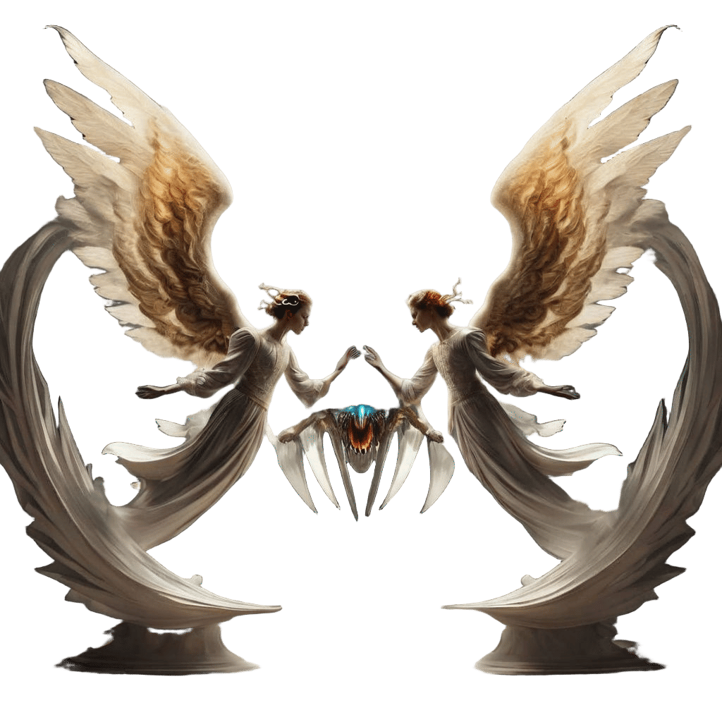 Elegant Depiction of Heavenly and Hellish Duality