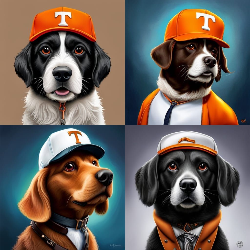 Hyperrealistic Smokey Dog Mascot Illustration