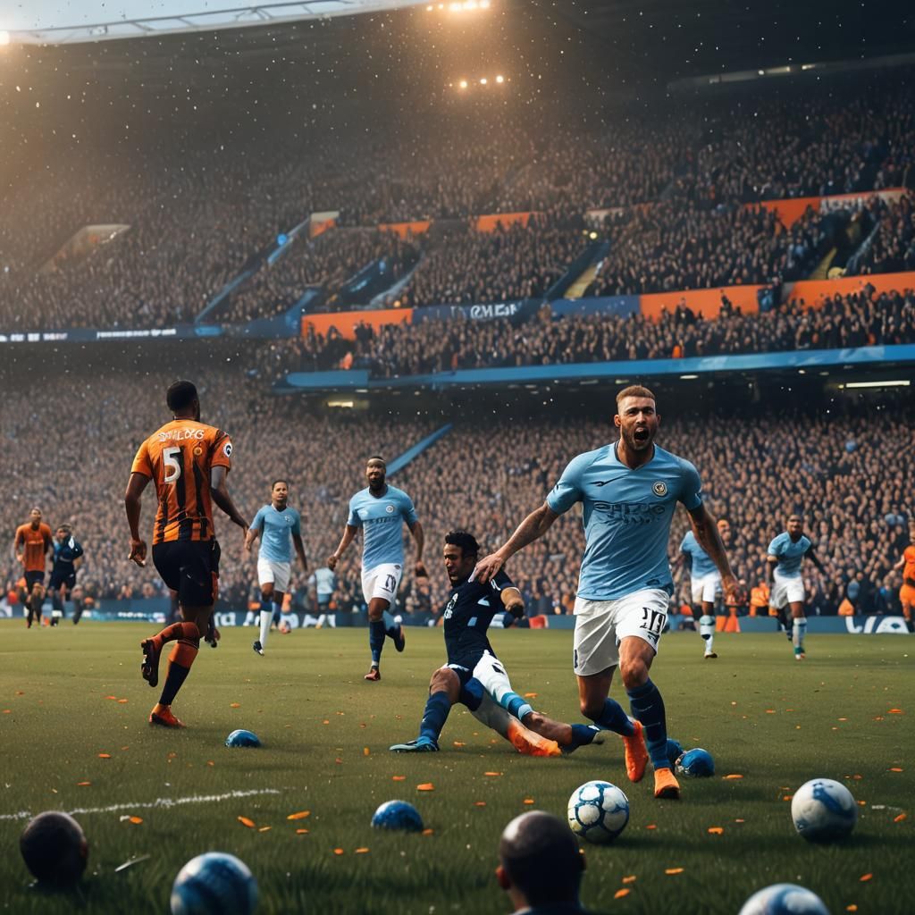 Aguero's Premier League Winning Goal: Matte Painting