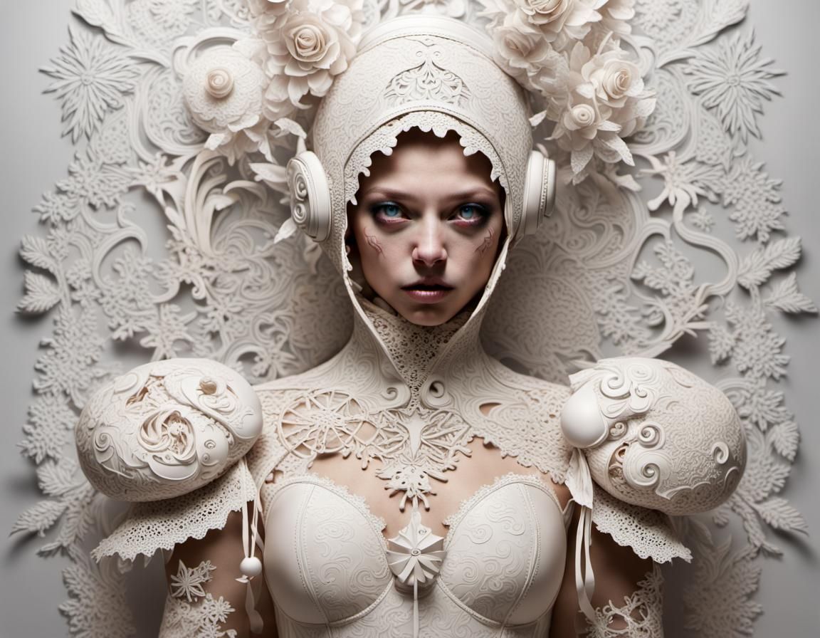 Puristic Christmas Scene with Intricate Details