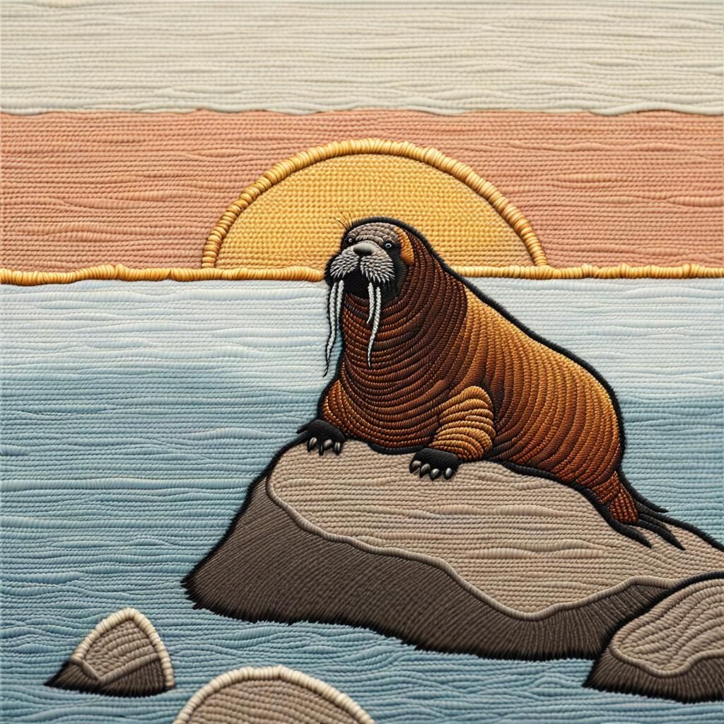 Walrus Embroidery
