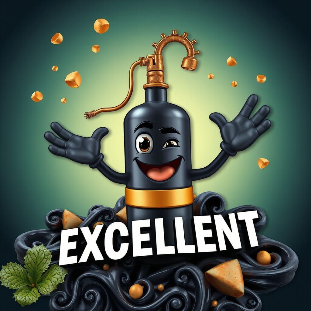 Whimsical Dynamite Stick Dances with Vibrant Joy