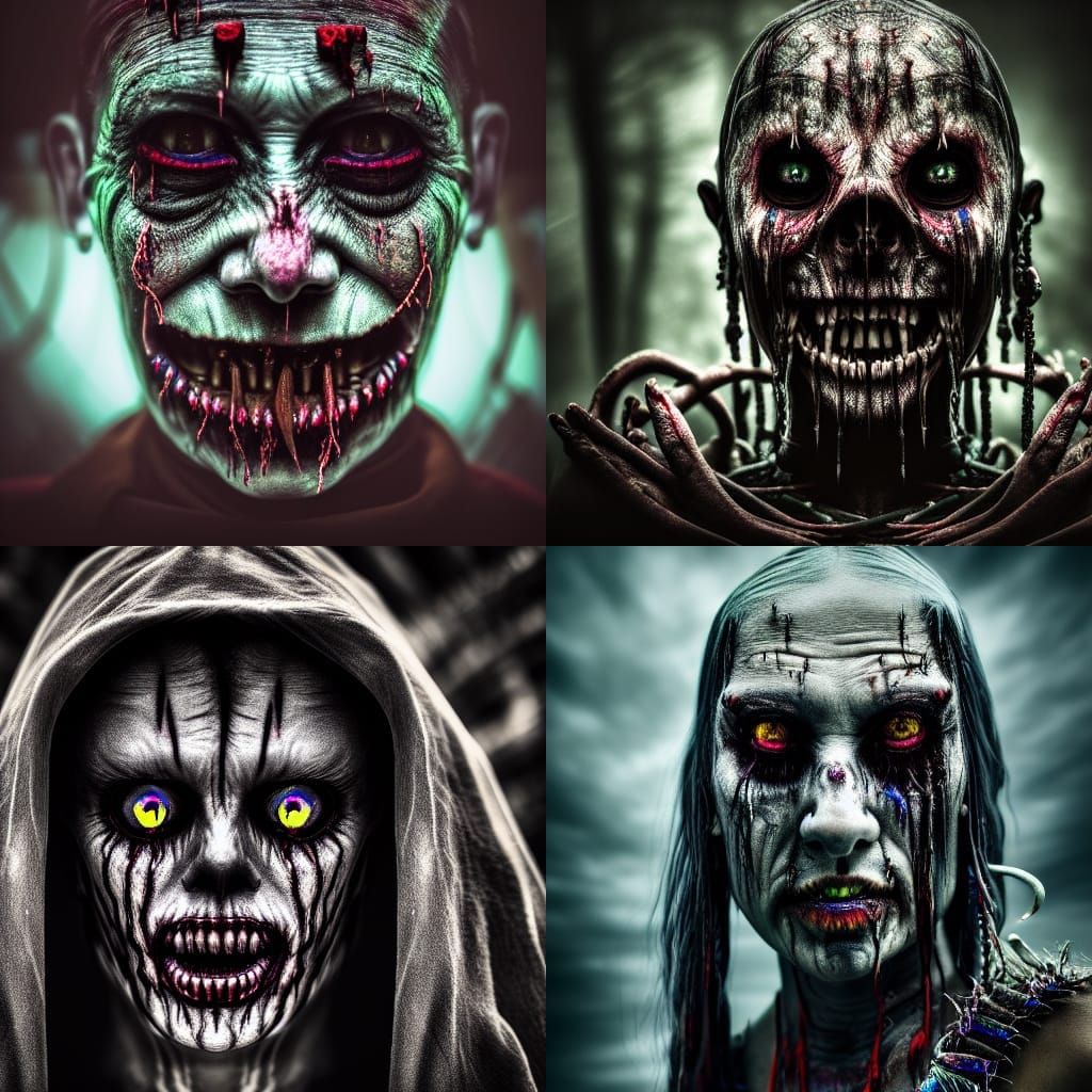 Creepy Shaman in Cinematic Horror Photograph