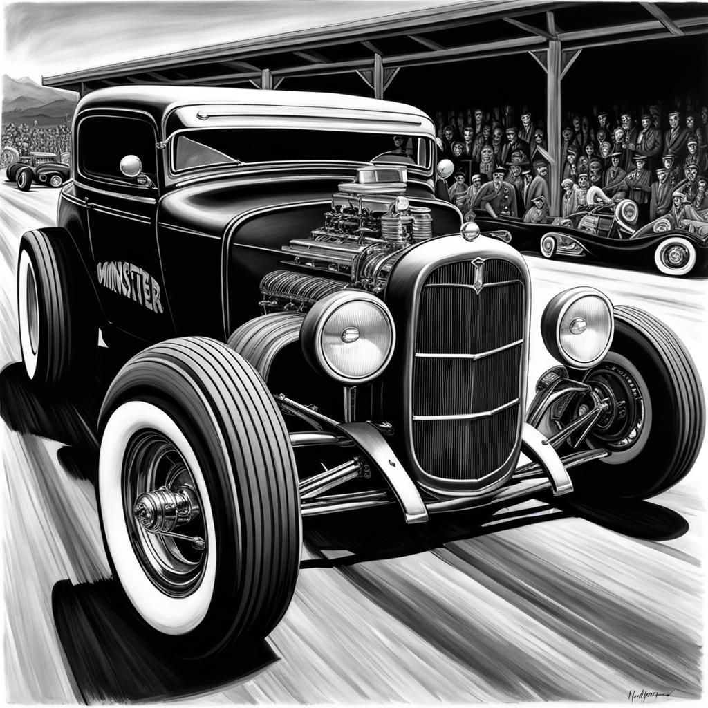 Herman Munster in Victory Lane