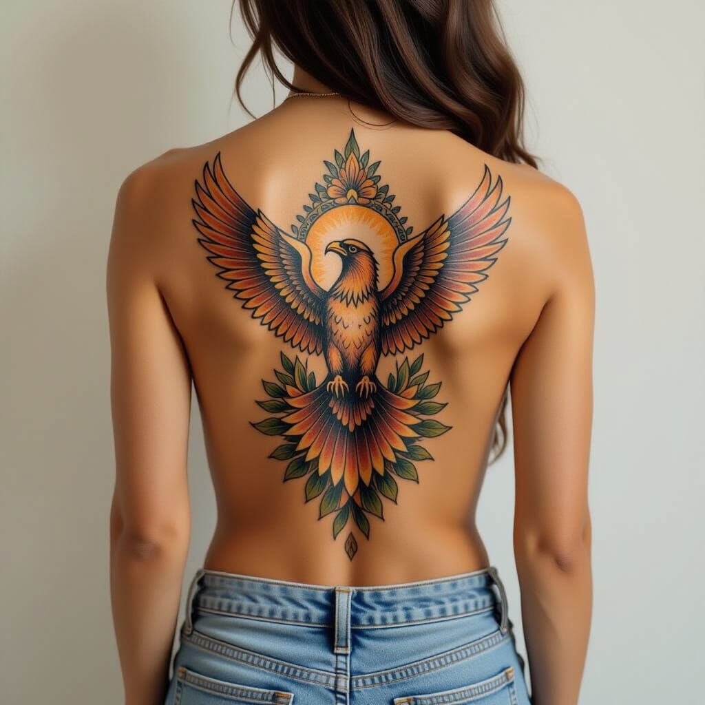 Phoenix Tattoo Portrait in Hyperrealistic Style