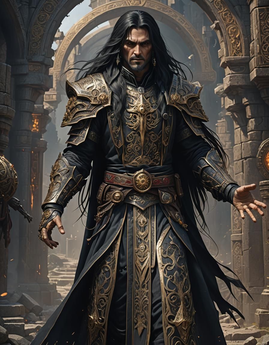 War Priest: Detailed Matte Painting in 8K