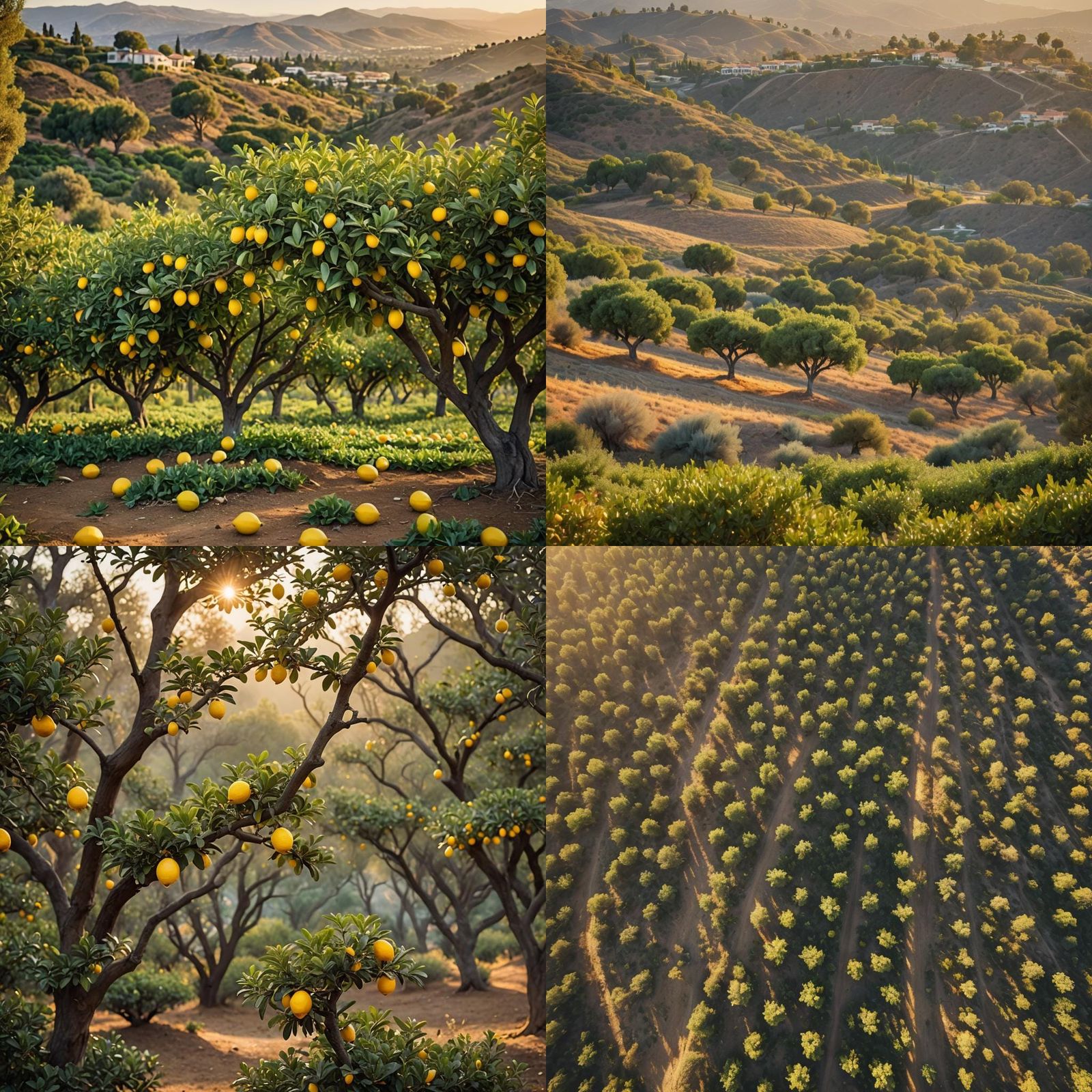 California Lemon Grove in Morning Light