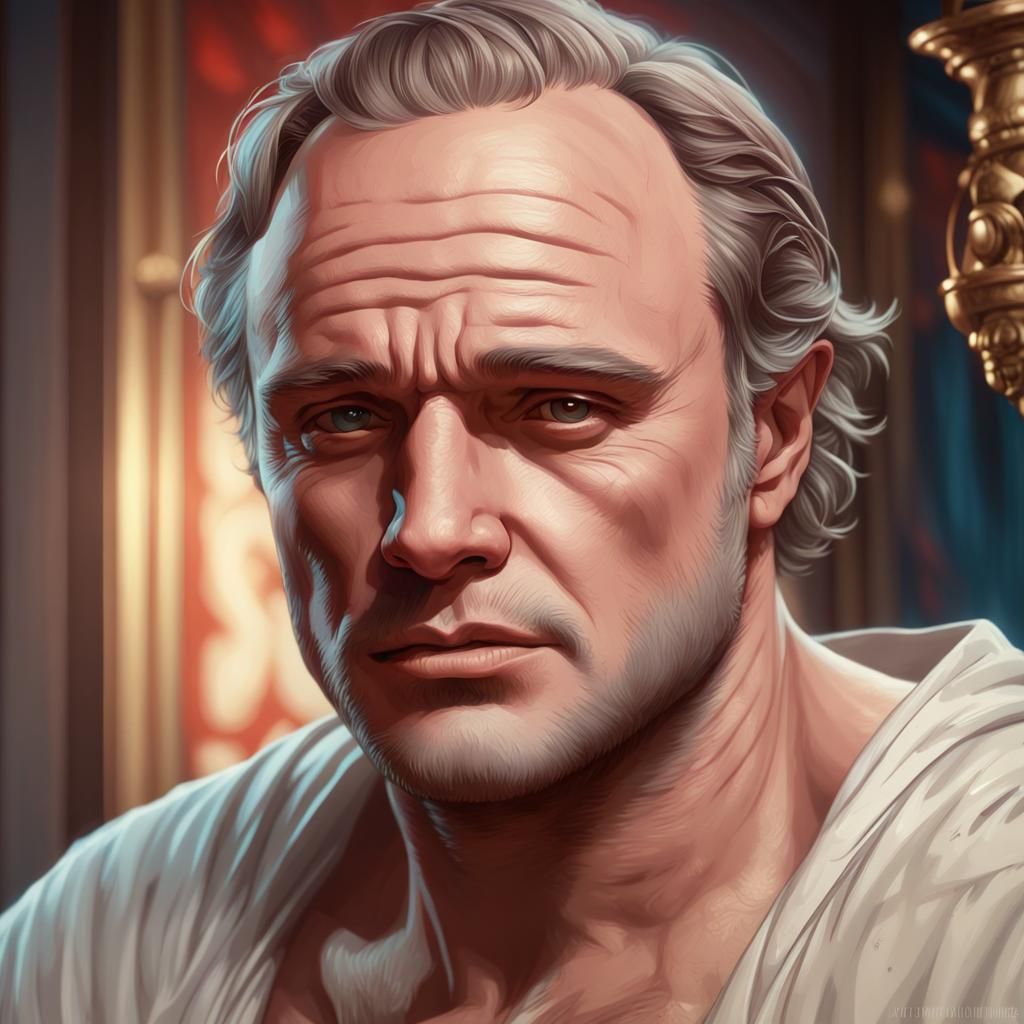 Marlon Brando Portrait in Artgerm Style