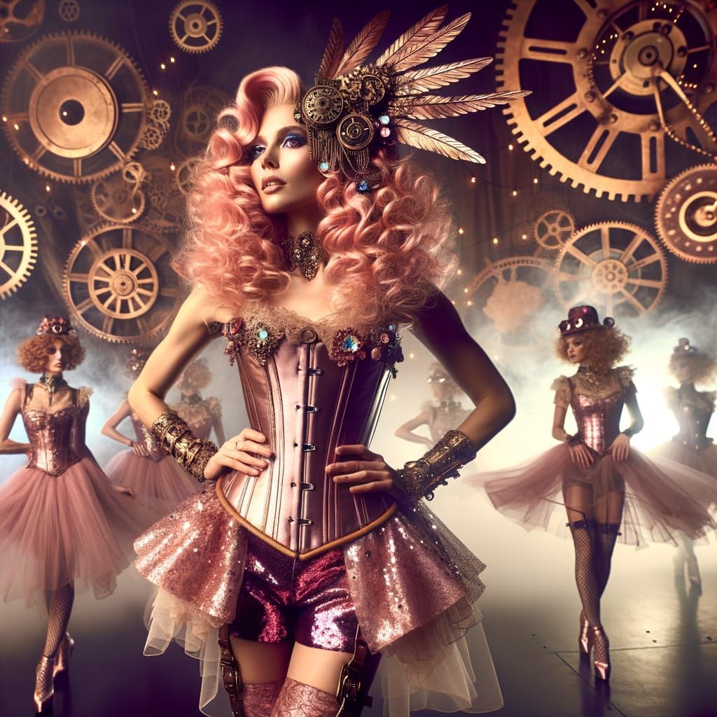 Steampunk Showgirl at The Pink Pony Club