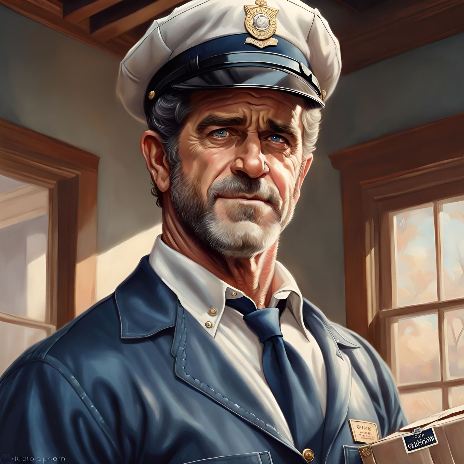 Mailman Portrait Inspired by Pin-Up Art