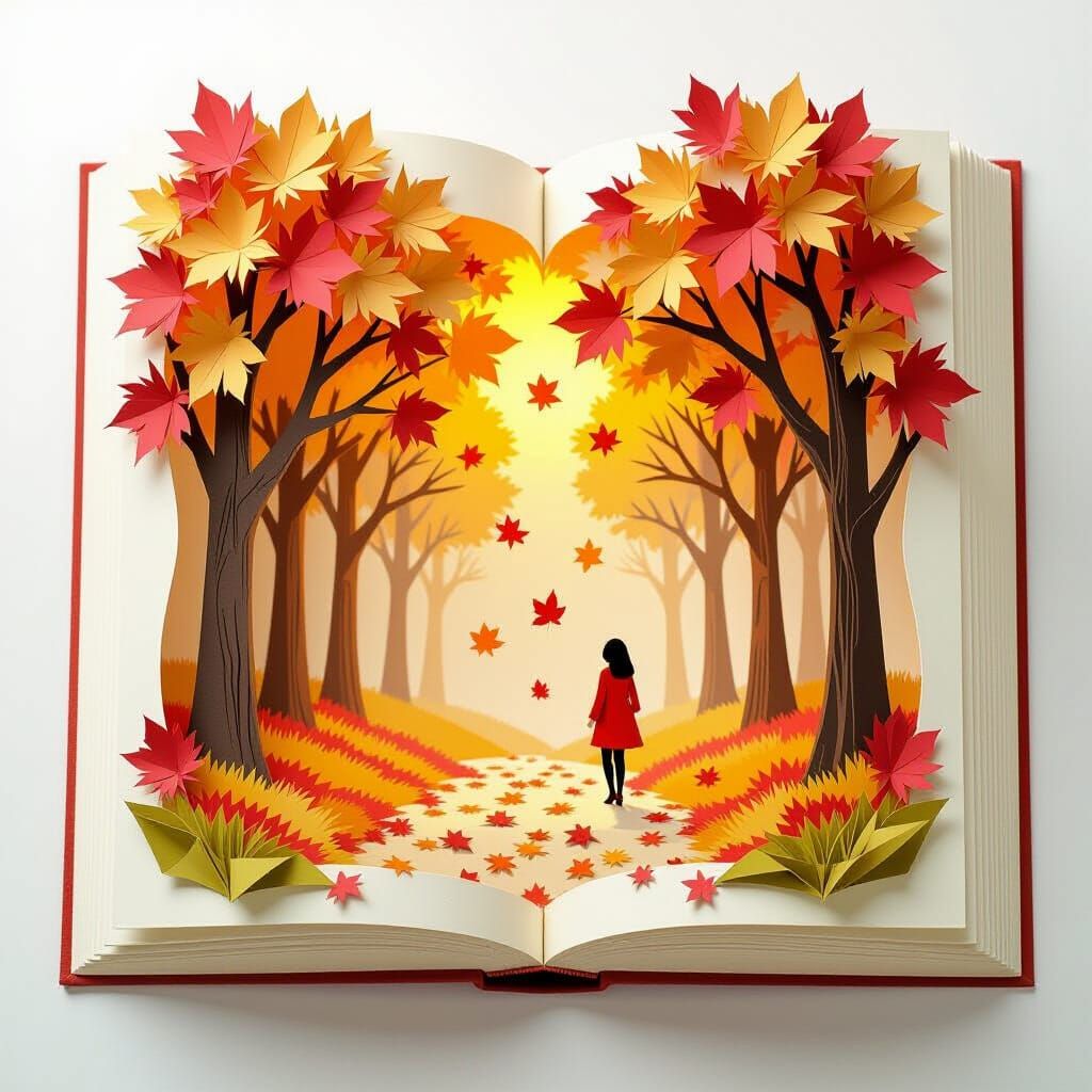 Autumn Paper Art in Japanese Style