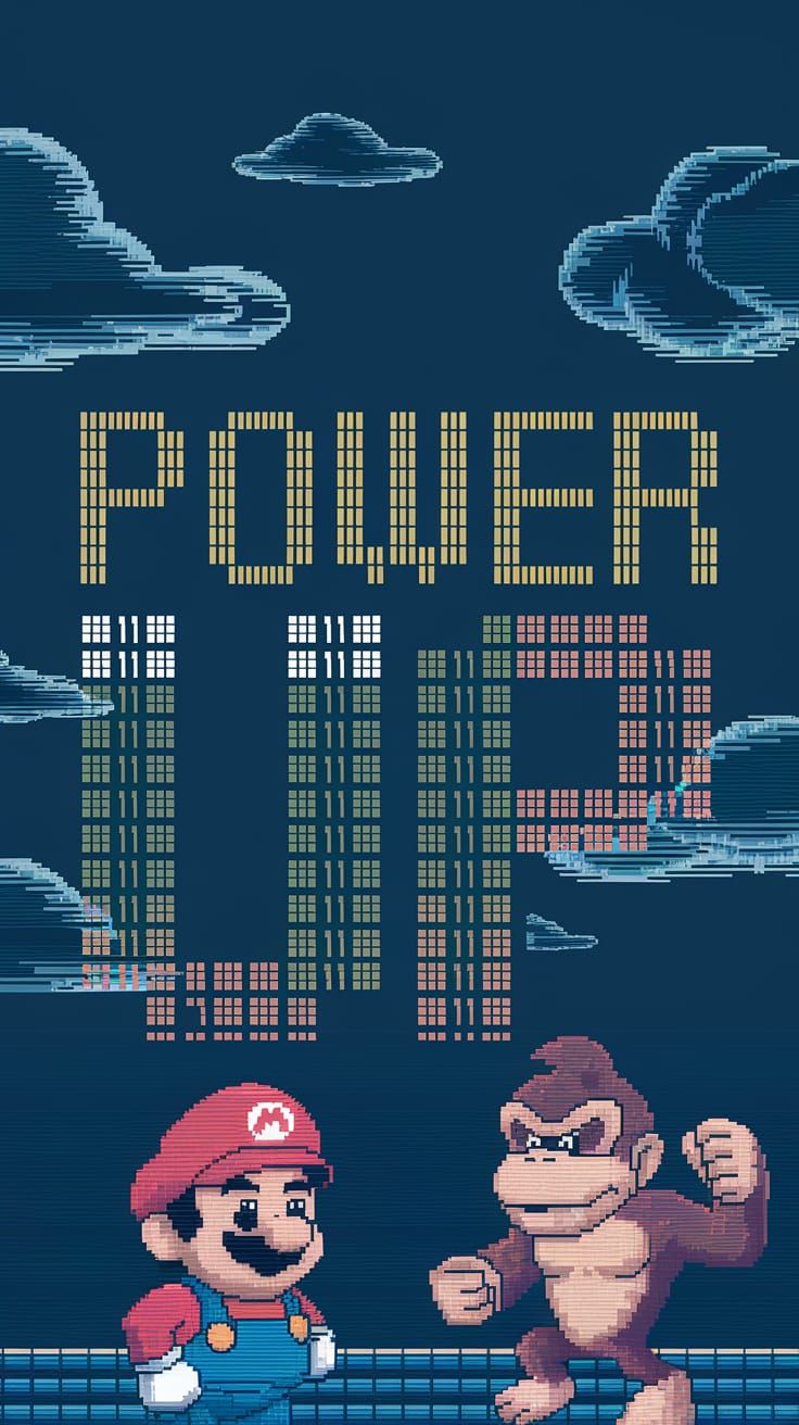 8-bit Binary Mandala: Power Up in Retro Style