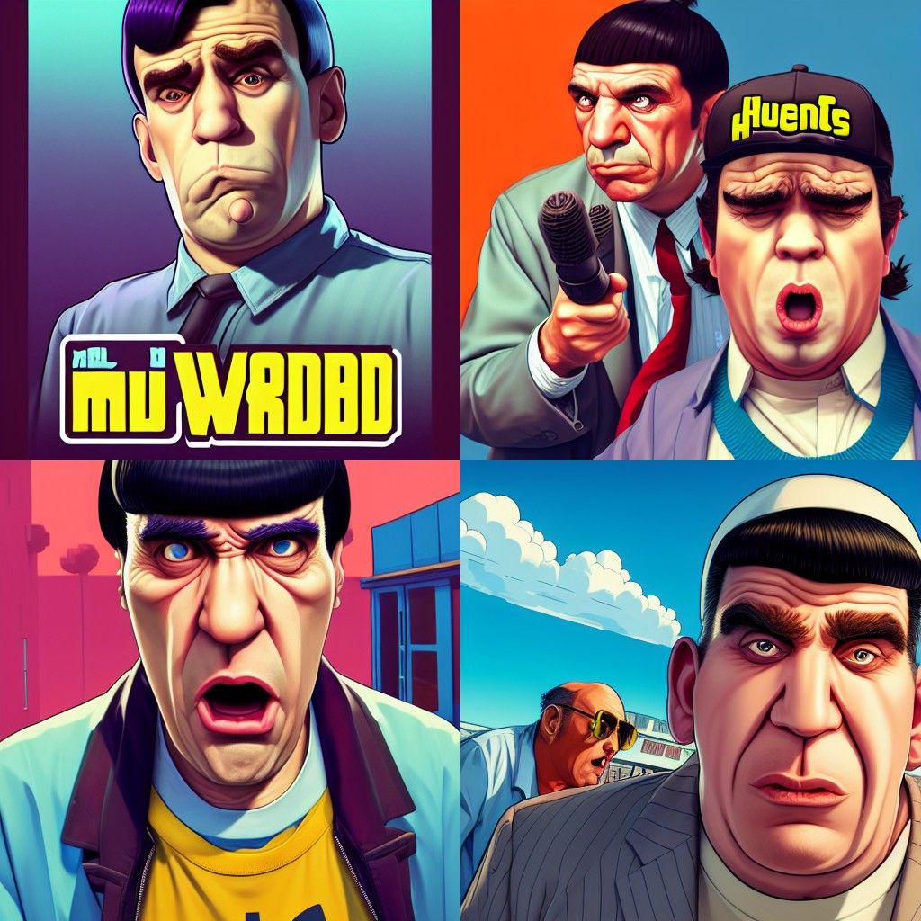Moe Howard as GTA Cel-Shaded Character