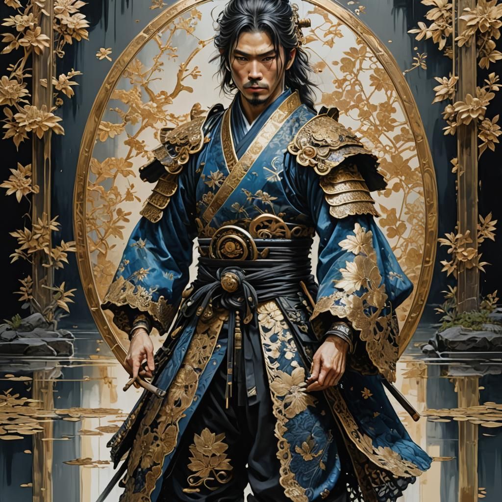 Samurai blue and gold