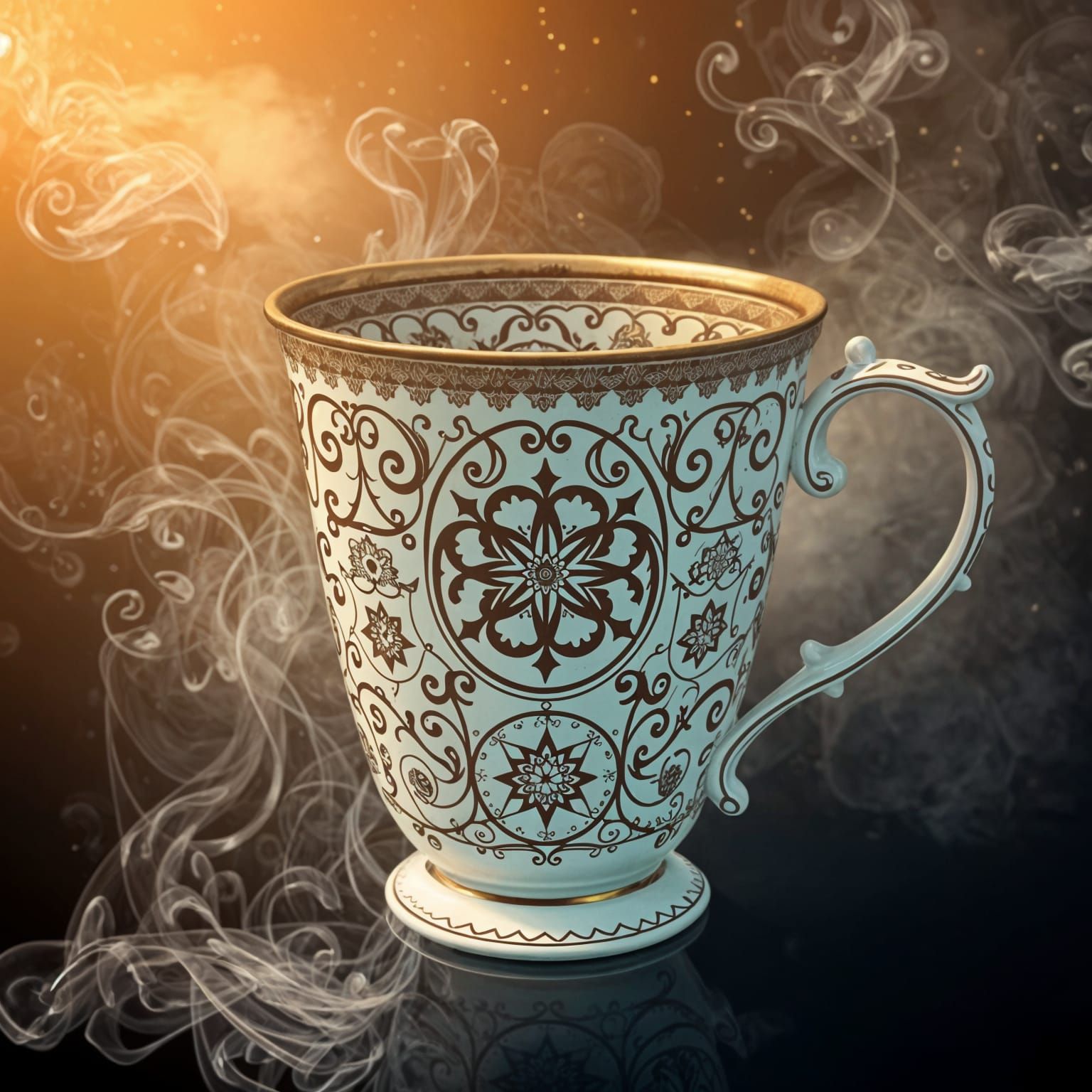 Vibrant Fantasy Coffee Cup in High Detail