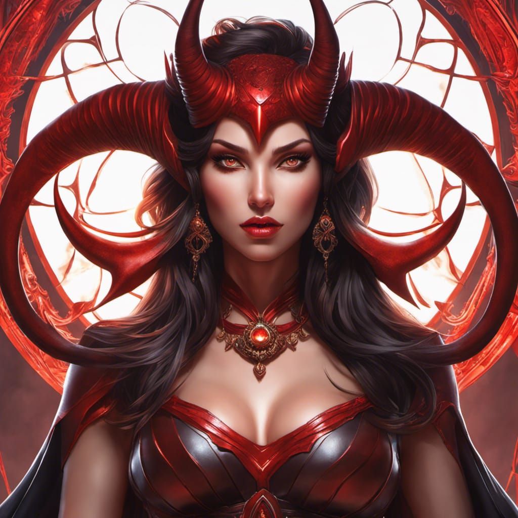 Voluptuous Female Devil with Perfect Proportions