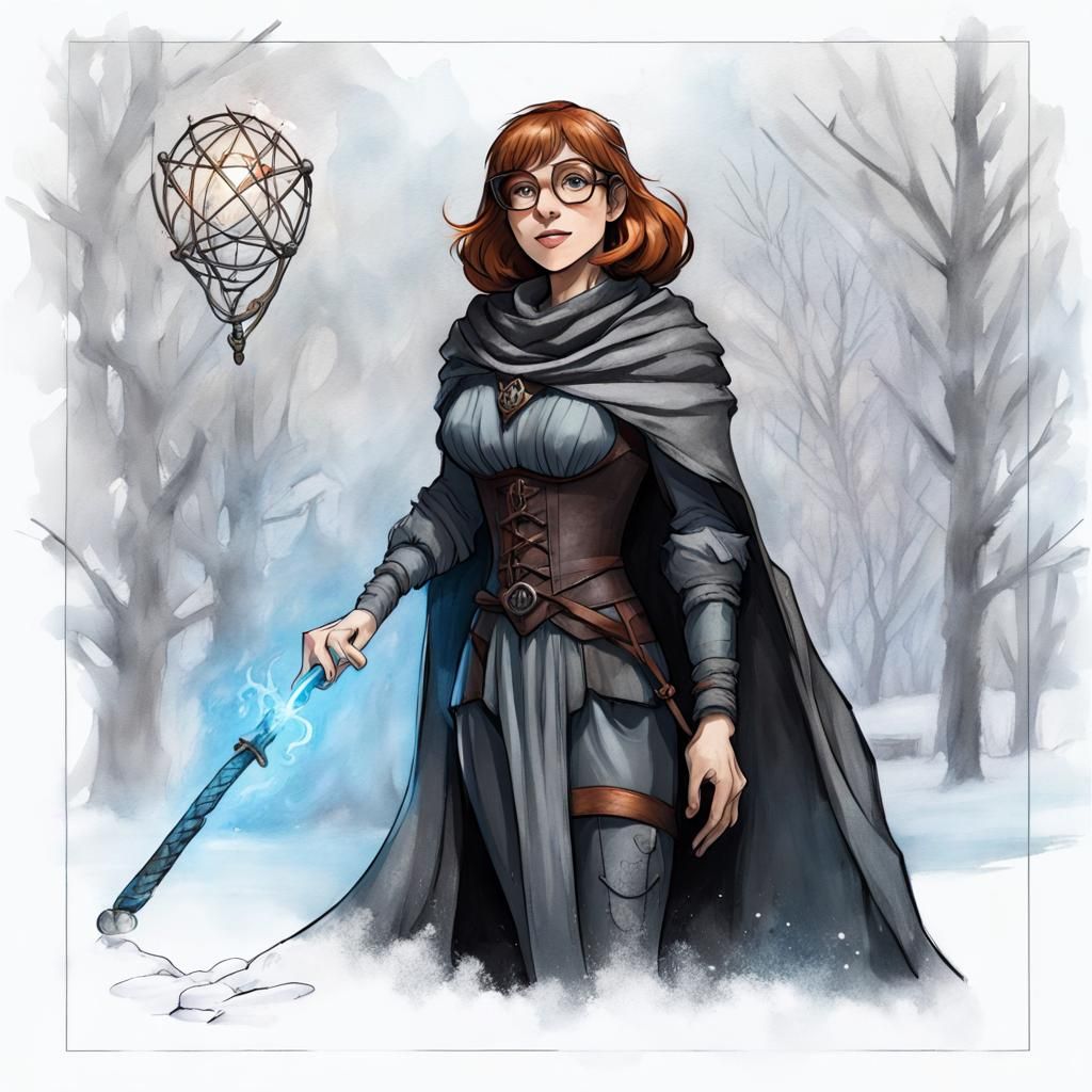 Winter Adventurer. Dnd. Velma. Mage