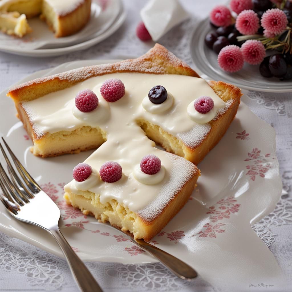 Marzipan Cake with Cream