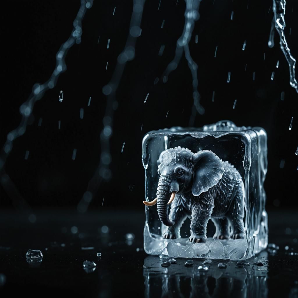 Freezer kitchen ice cubes 

Raining scape with a beautiful c...