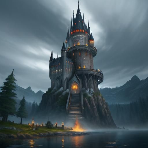 Hyperrealistic Wizard's Tale by Glimmering Lake