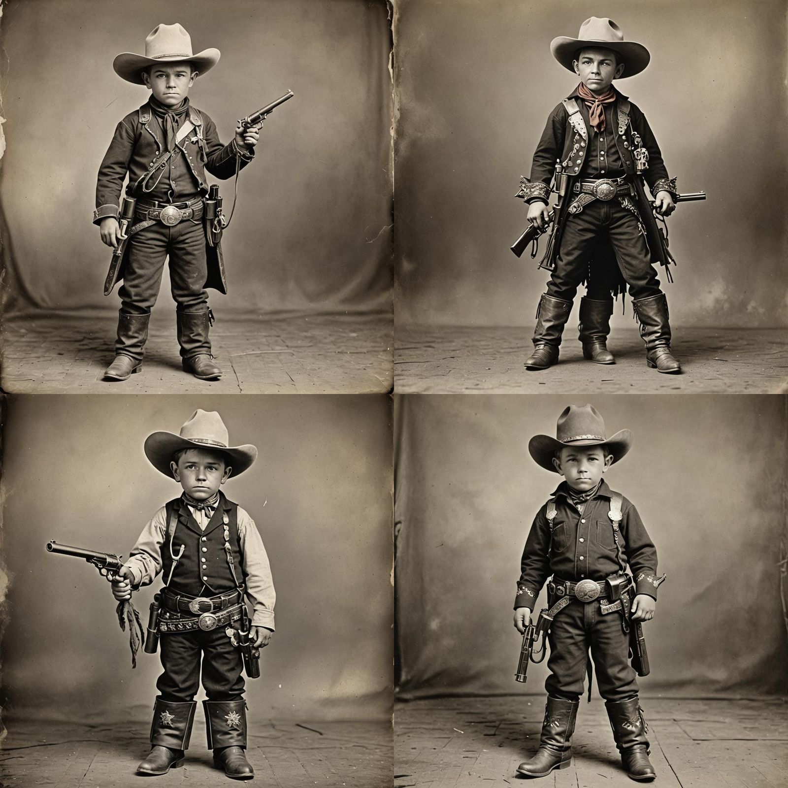 midget cowboy with sixshooters