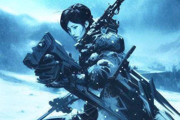 Snowy Sorrow Landscape in Dark Fantasy Style