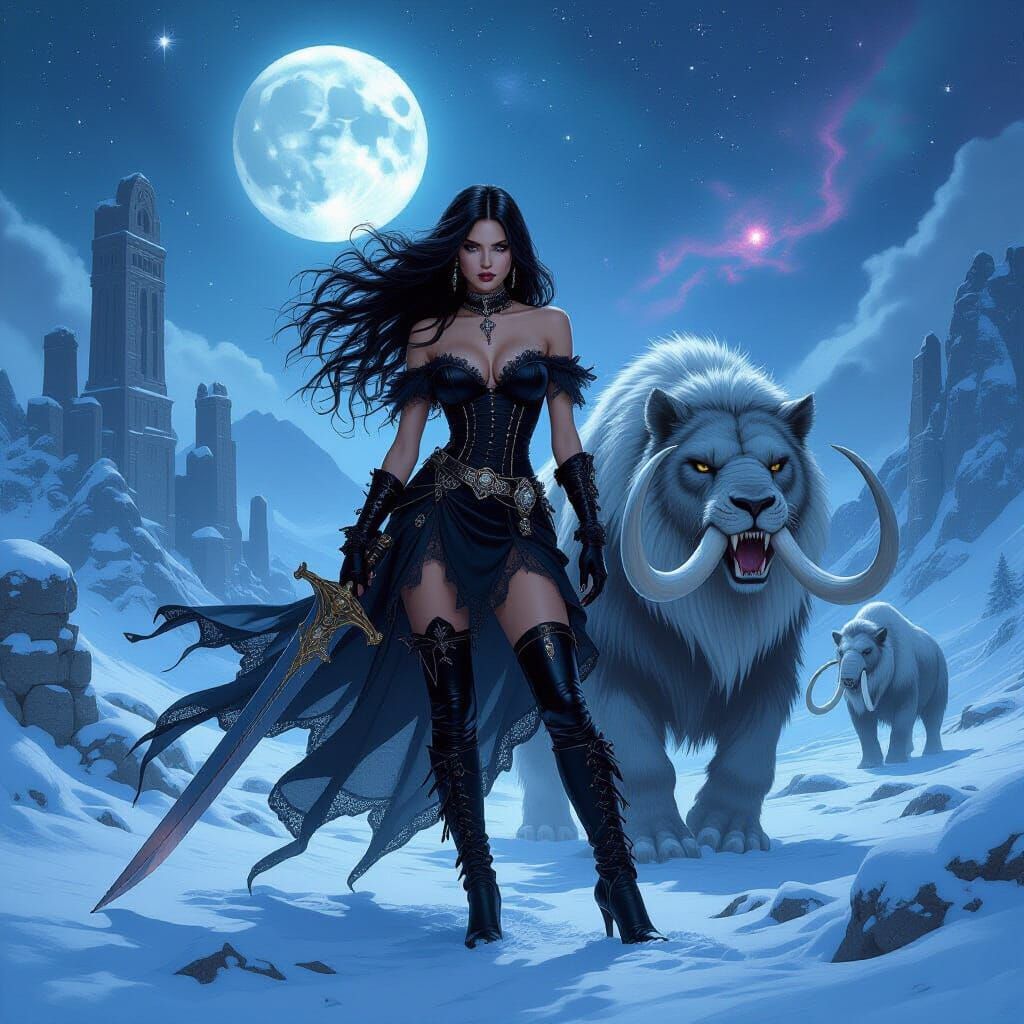 Gothic Space Princess on Alien World