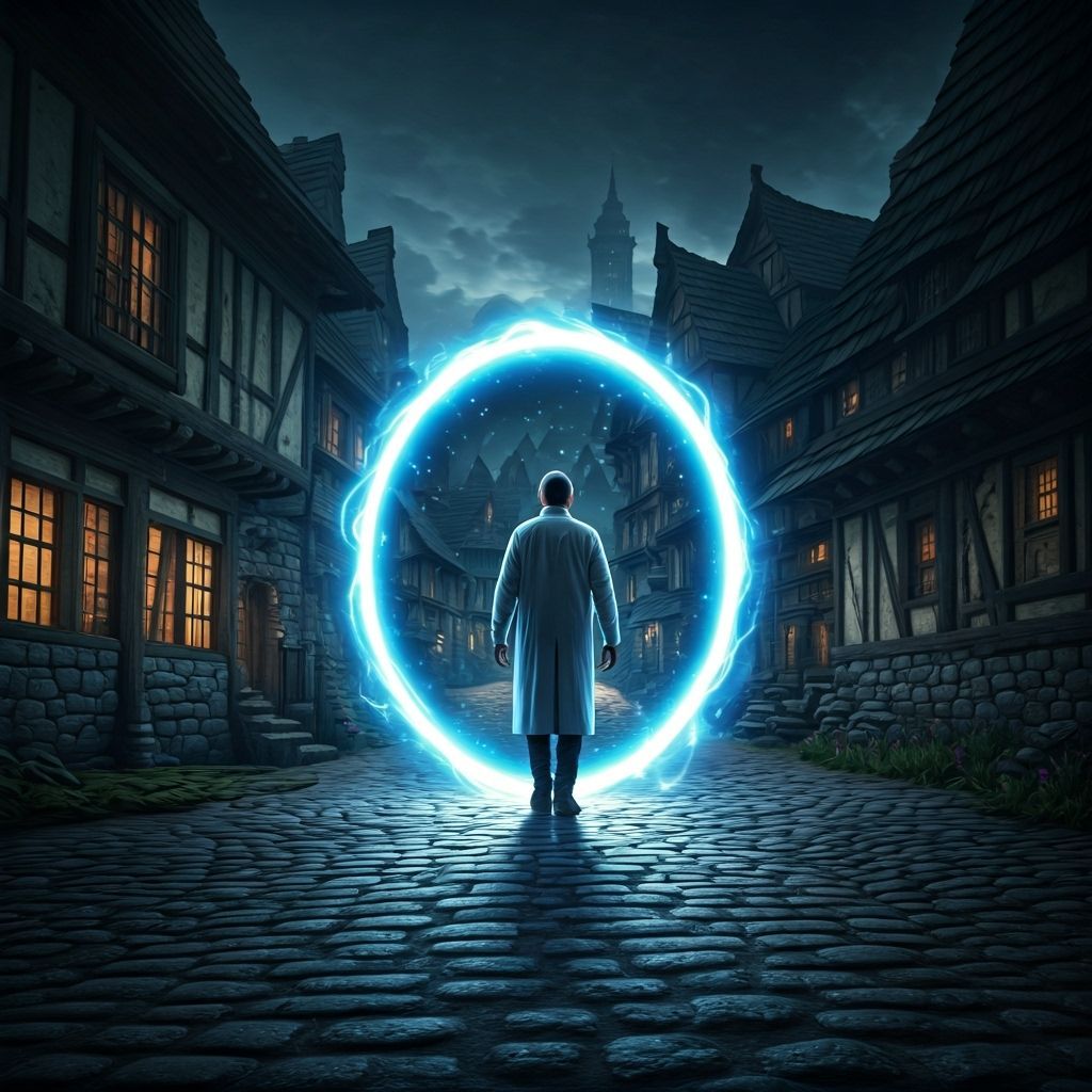 Scientist's Portal to Medieval Village