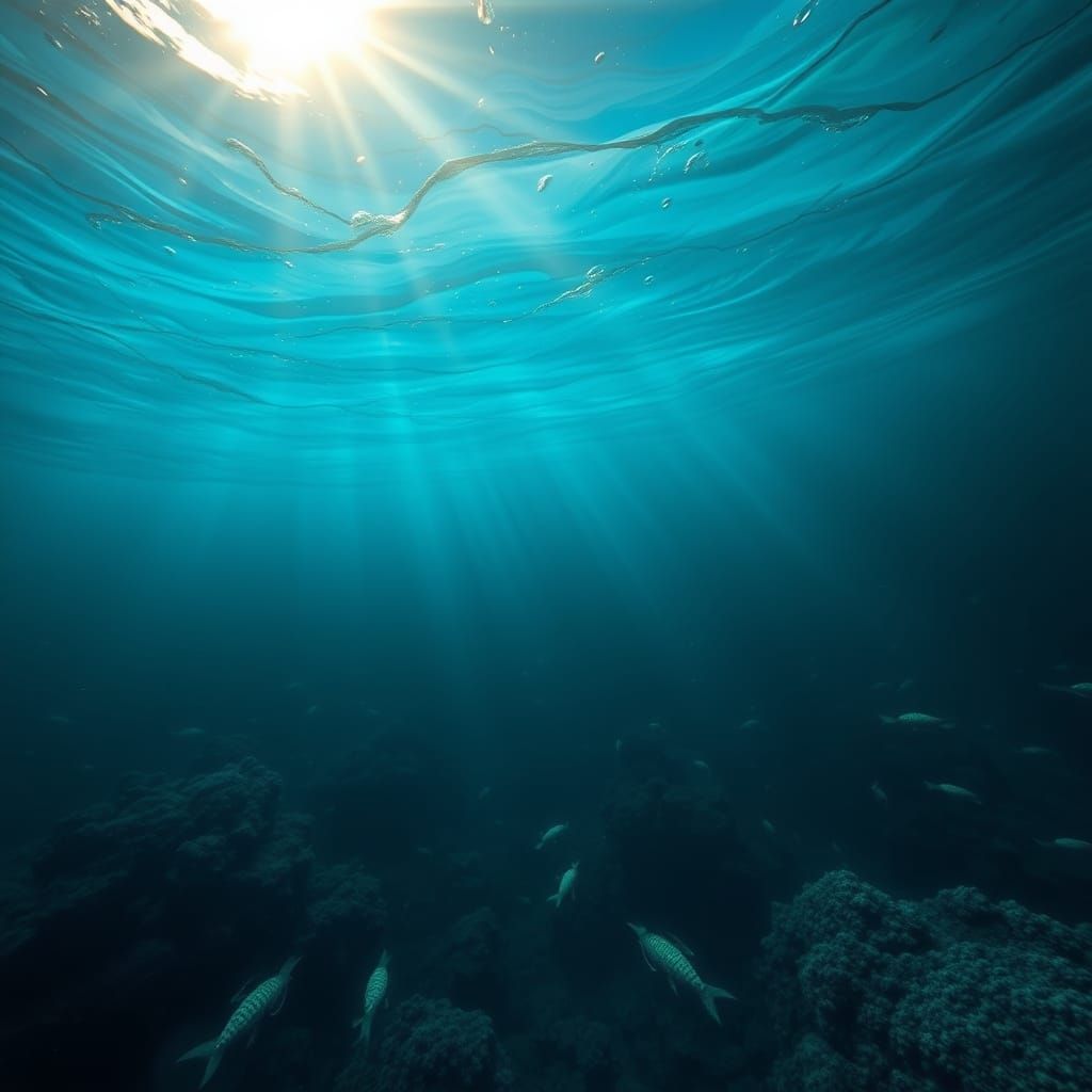 Majestic Pacific Ocean Depths Unveil Sunlit Surface