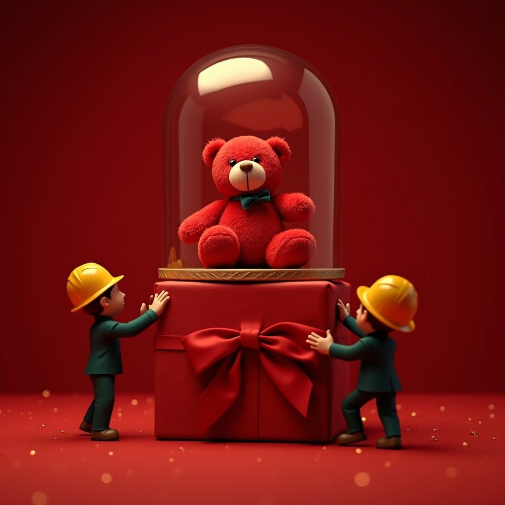 Stop-Motion Animation: Tiny Workers Build Gift Box