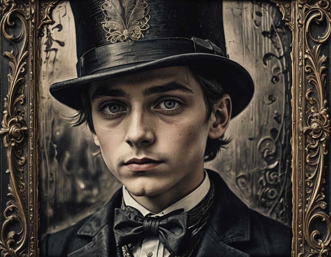 Intense Boy Portrait in German Expressionist Style