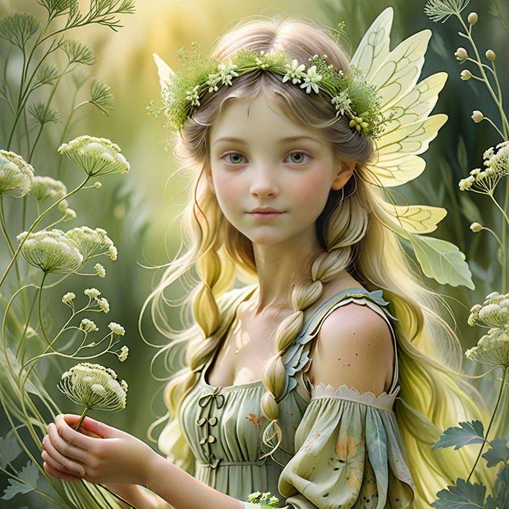 Enchanting Fennel Fairy in Verdant Bloom