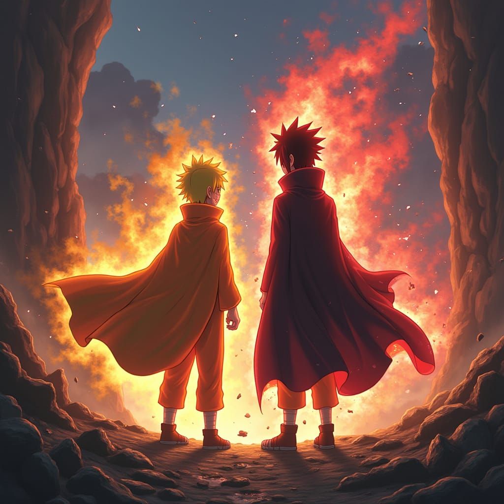 Naruto and Sasuke in Epic Anime Ultra-HD