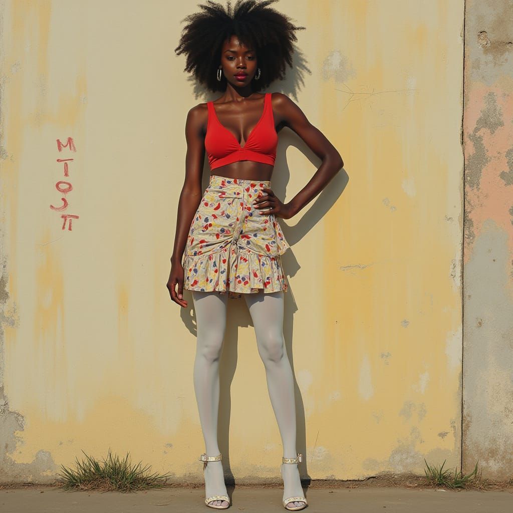 Confident Transgender Woman in Vibrant Artistic Style