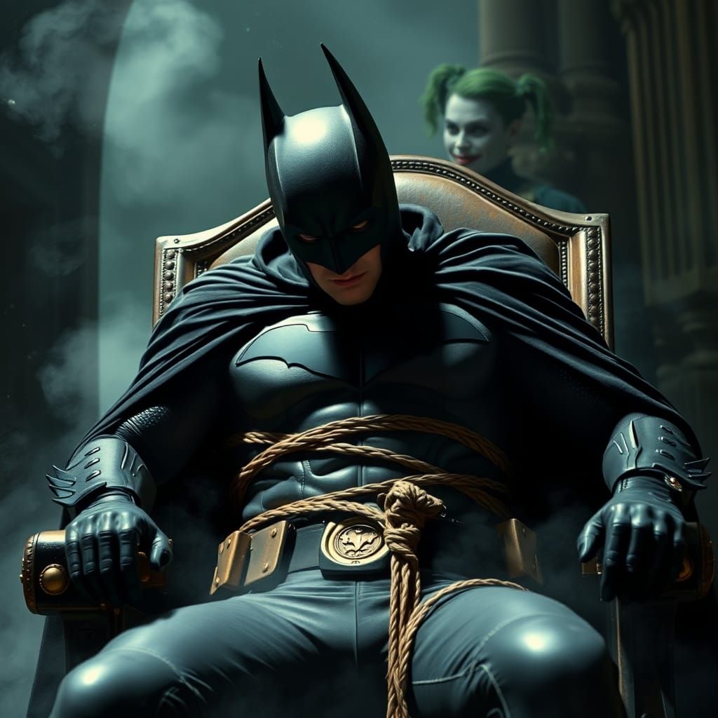 Batman Held Captive by Joker: Ethereal Fantasy Art