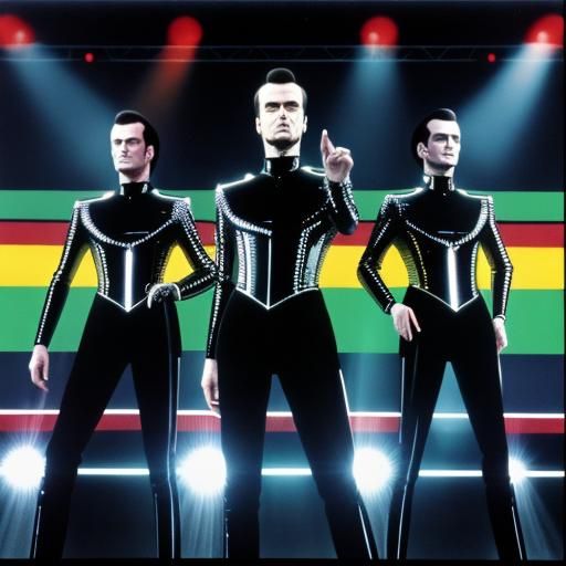 Kraftwerk on Rainbow Stage with Vintage Synths