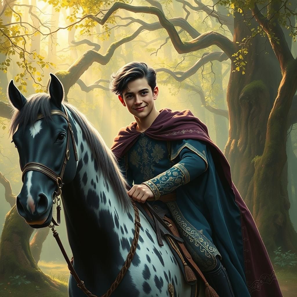 Prince in French Forest, Fantasy Art Style